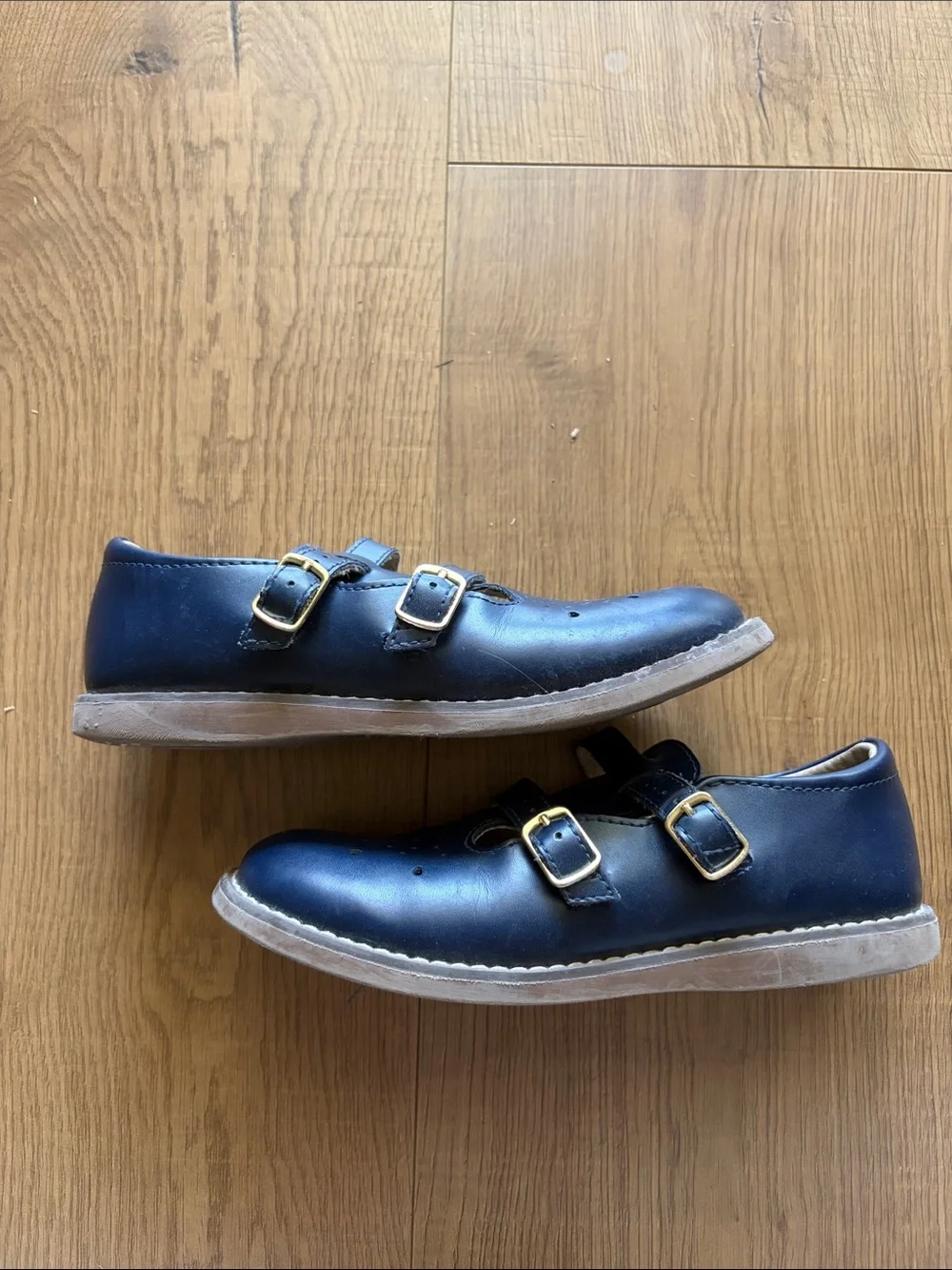 FootMates Navy Double-Strap Mary Jane Shoes for Kids